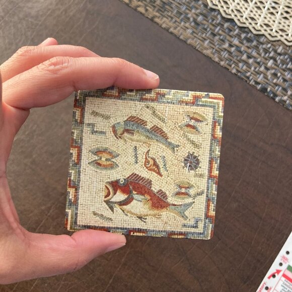 NWT "Tunisian Mosaic of Fish" Artisan Magnet - Picture 3 of 4